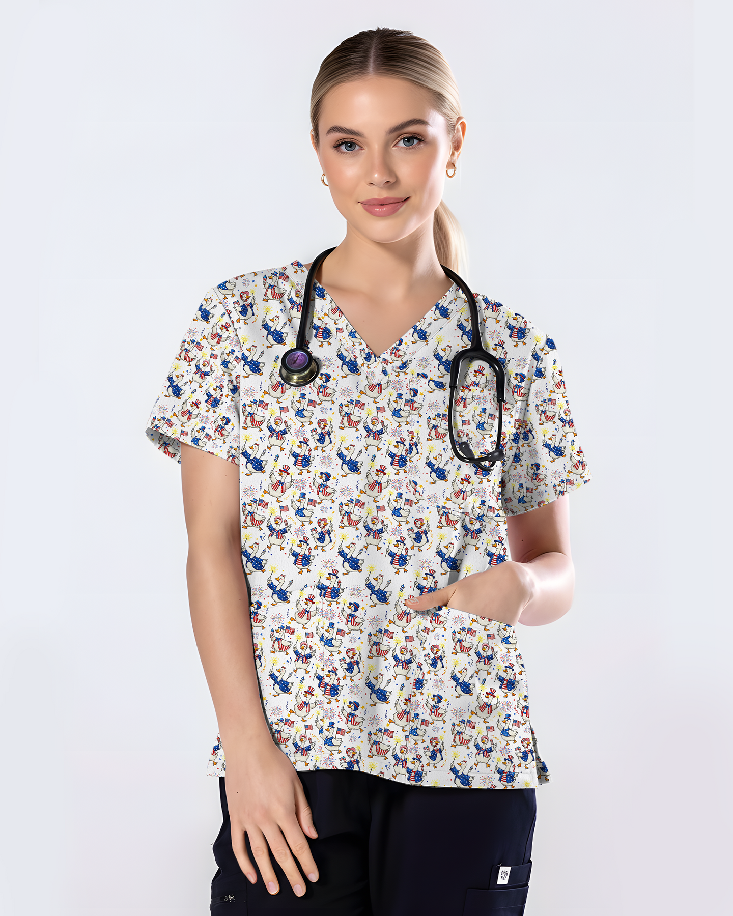 Goose America Medical Women Scrub Top