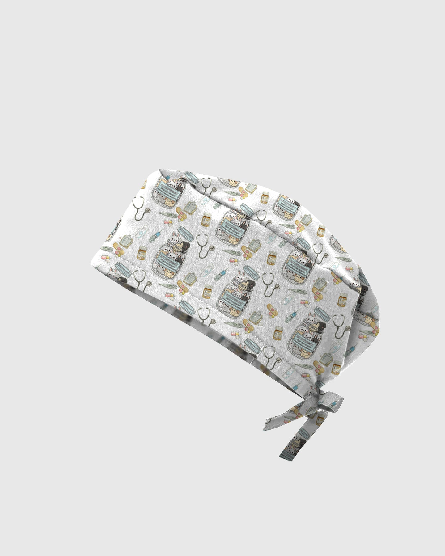 Whimsical Antidepressant Rabbit Jar Scrub Cap
