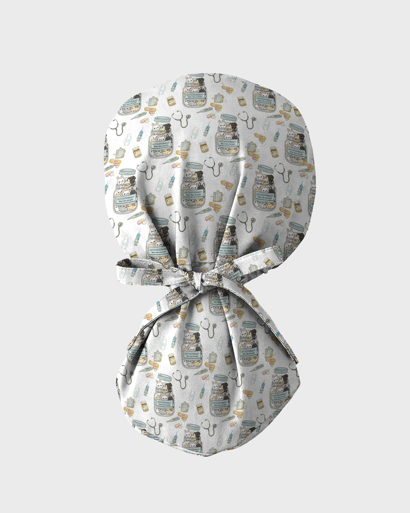 Whimsical Antidepressant Rabbit Jar Scrub Cap