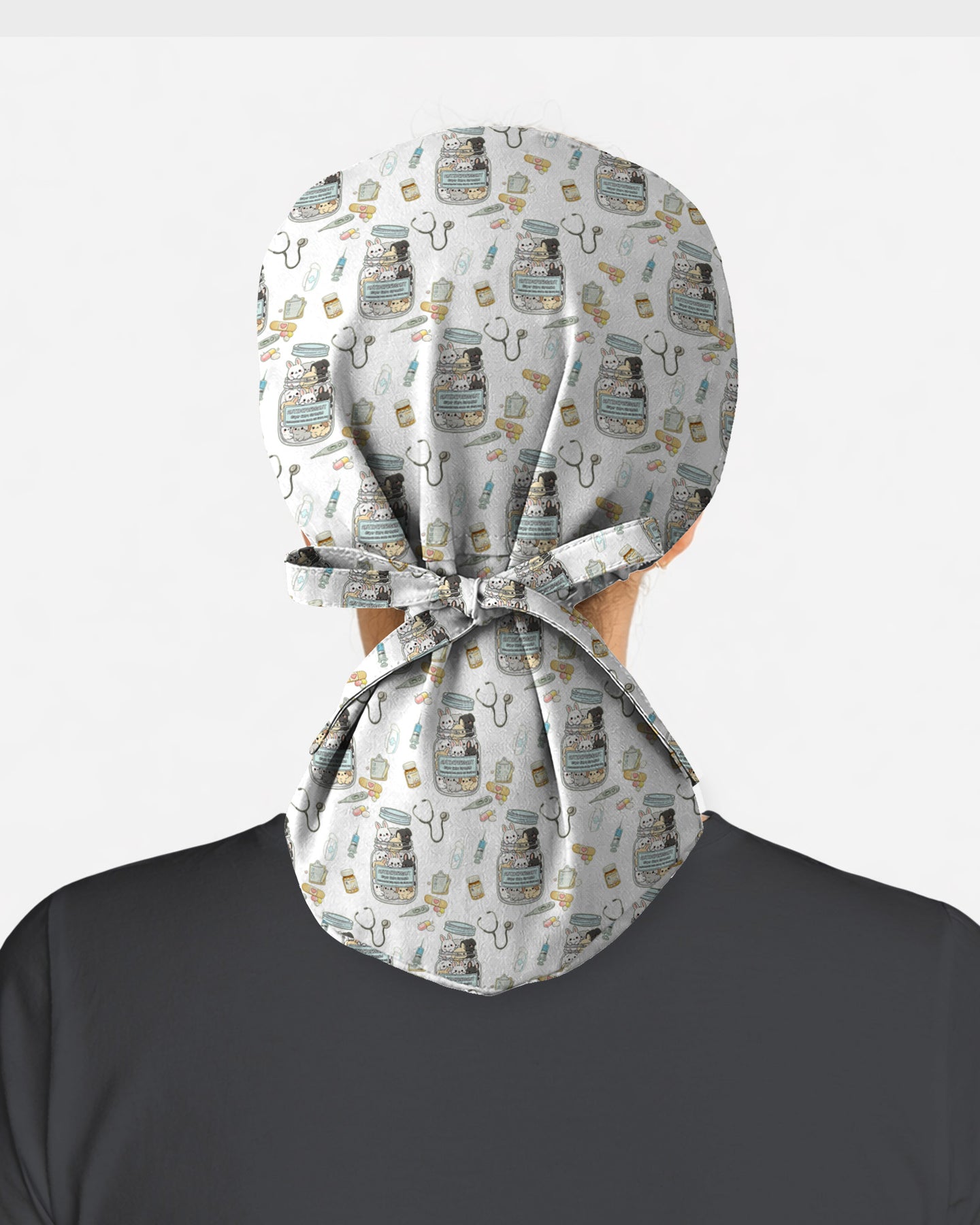 Whimsical Antidepressant Rabbit Jar Scrub Cap