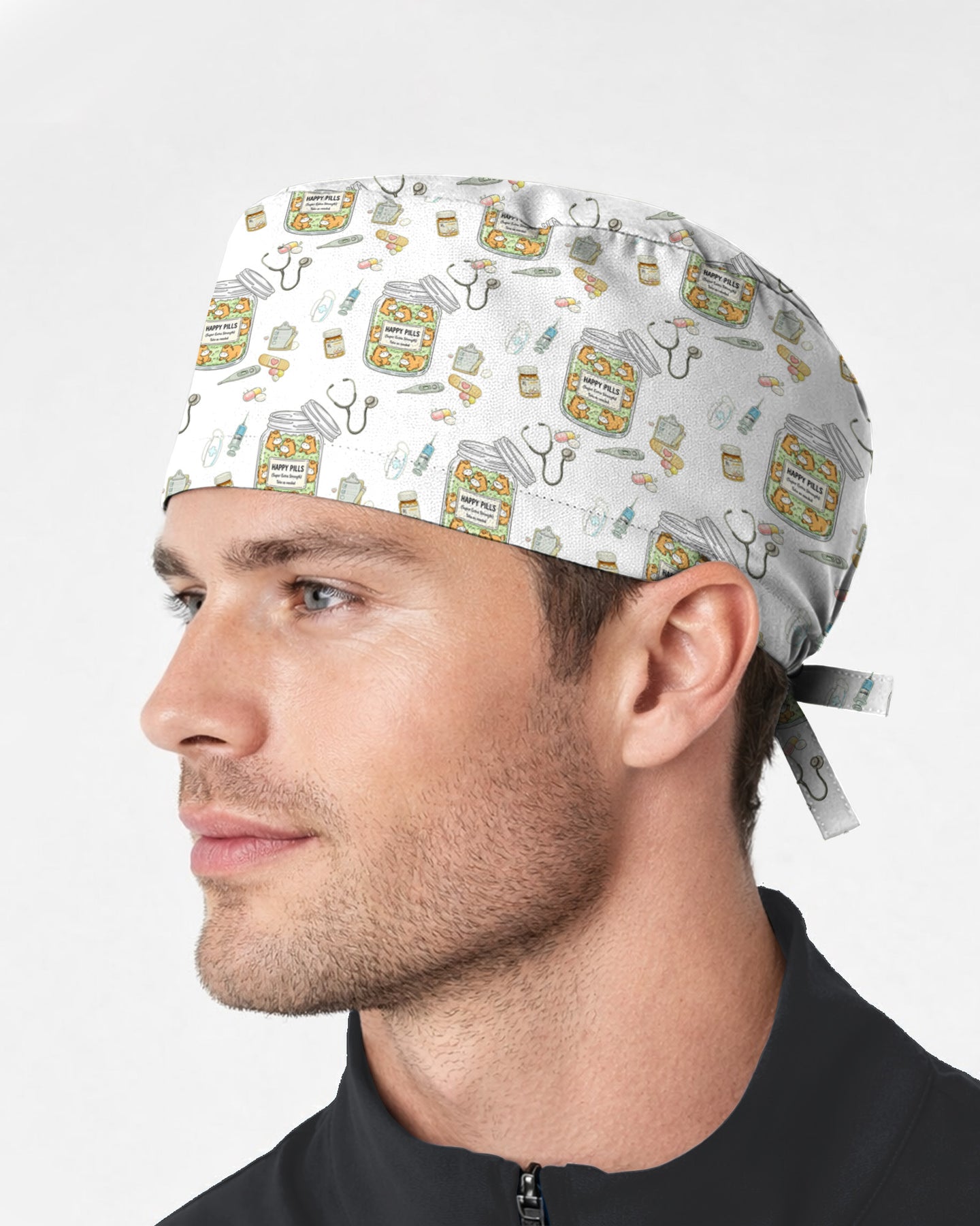 Happy Pills Horse Medical Scrub Cap