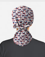 Patriotic American Butterfly Theme Scrub Cap