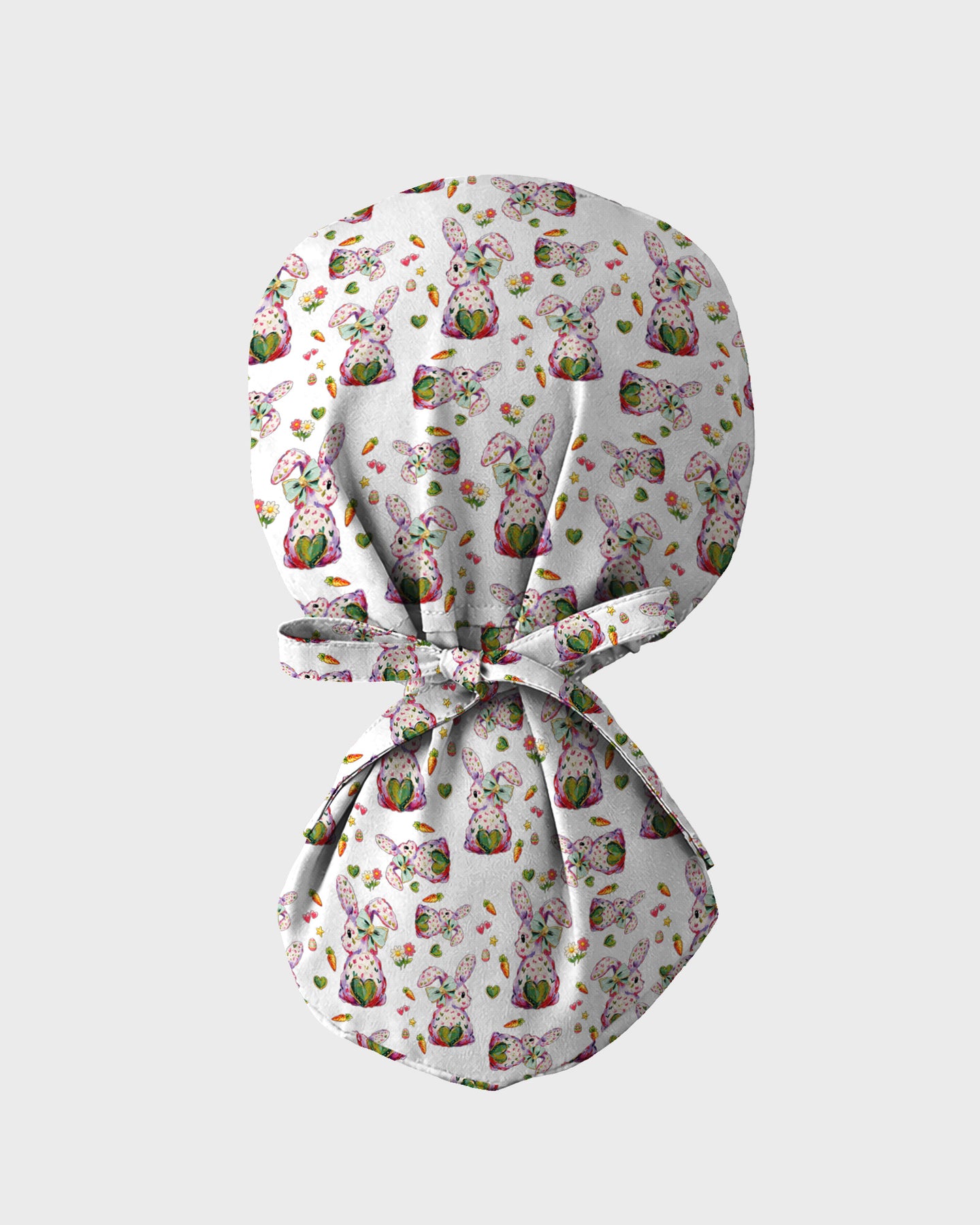 Soft Pastel Easter Bunny Illustration Scrub Cap