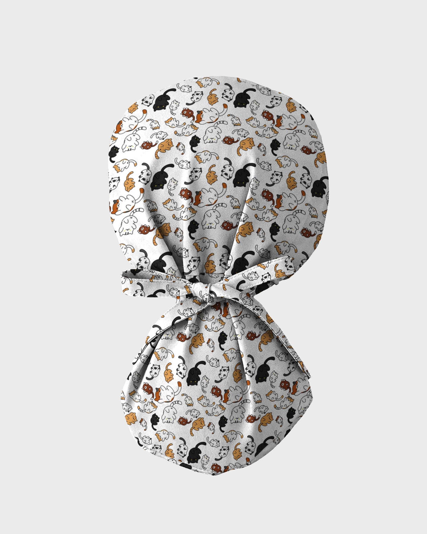 Whimsical Cat Healthcare Illustration Scrub Cap