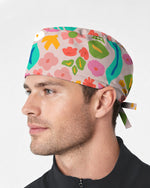 Abstract Garden Floral Harmony Scrub Cap