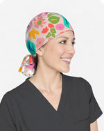 Abstract Garden Floral Harmony Scrub Cap