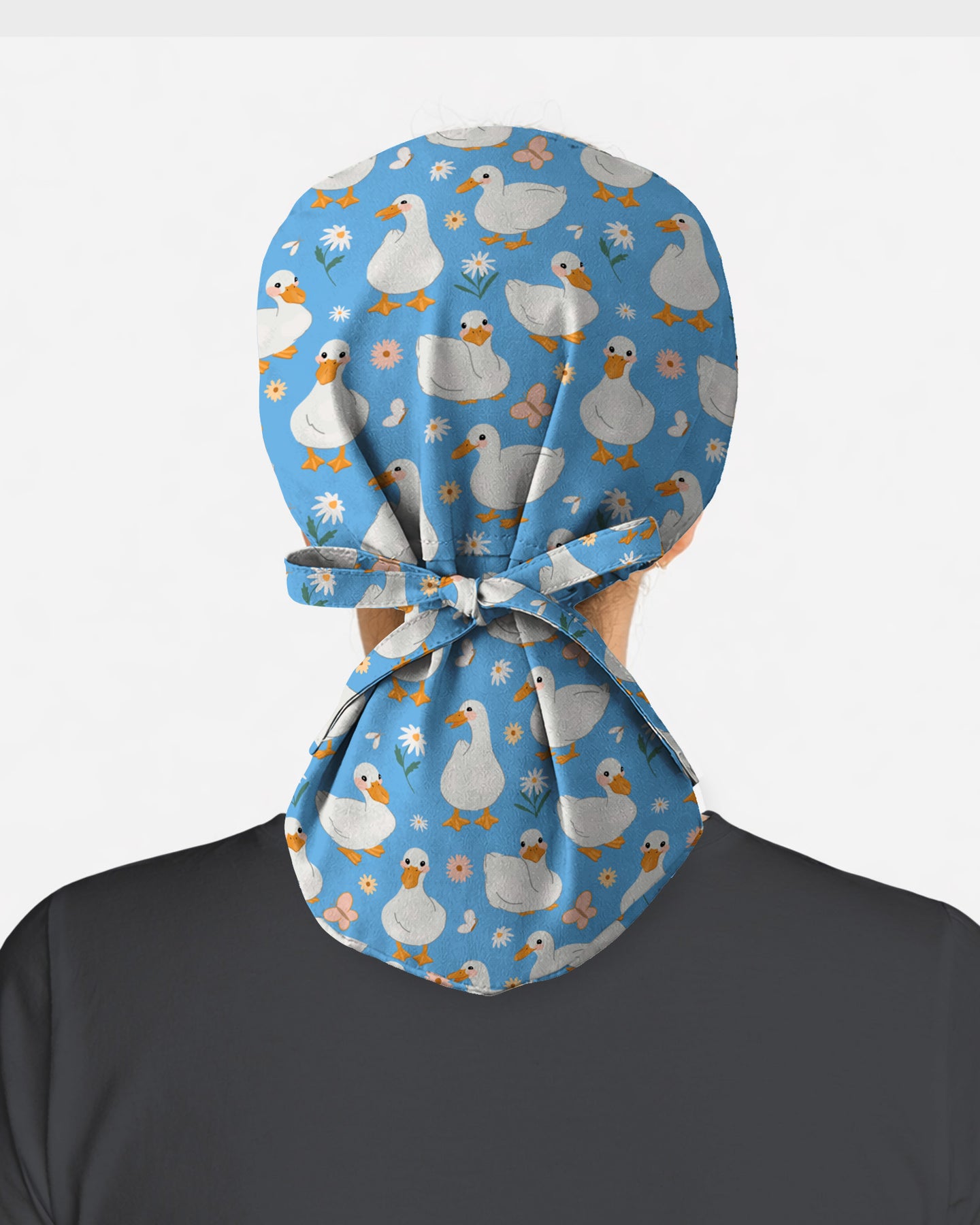 Waddle Ducks Playful Pond Parade Scrub Cap