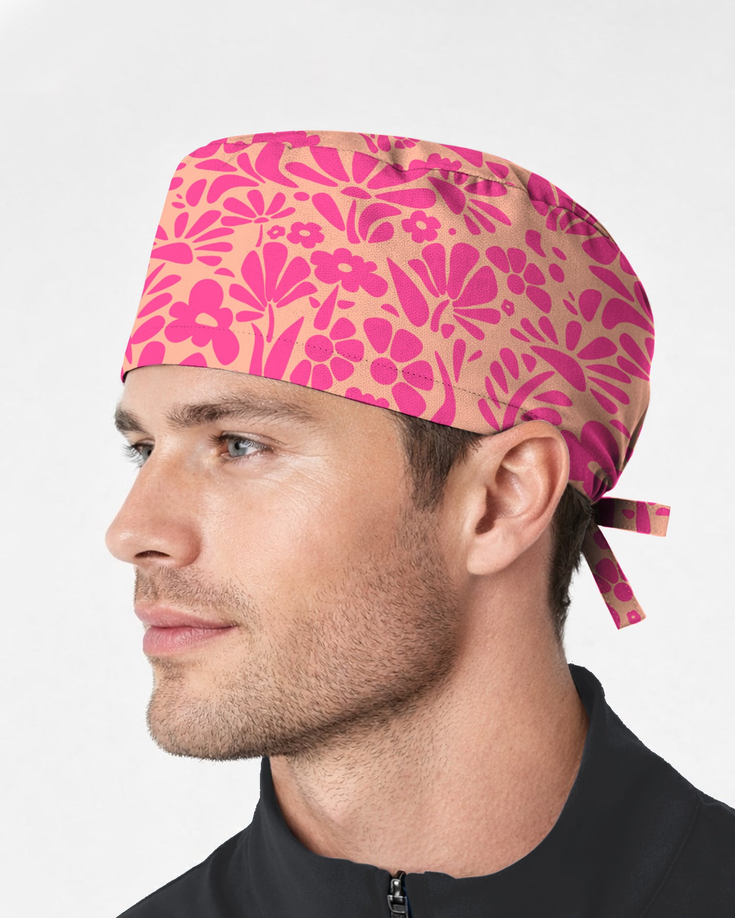 Tropical Blooms Island Paradise Vibes Scrub Cap