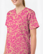 Tropical Blooms Island Paradise Vibes Women Scrub Top