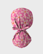 Groovy Pink Retro Disco Waves Scrub Cap