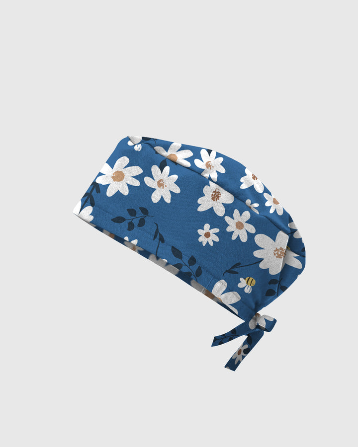 Dusky Daisy Vintage Floral Mood Scrub Cap