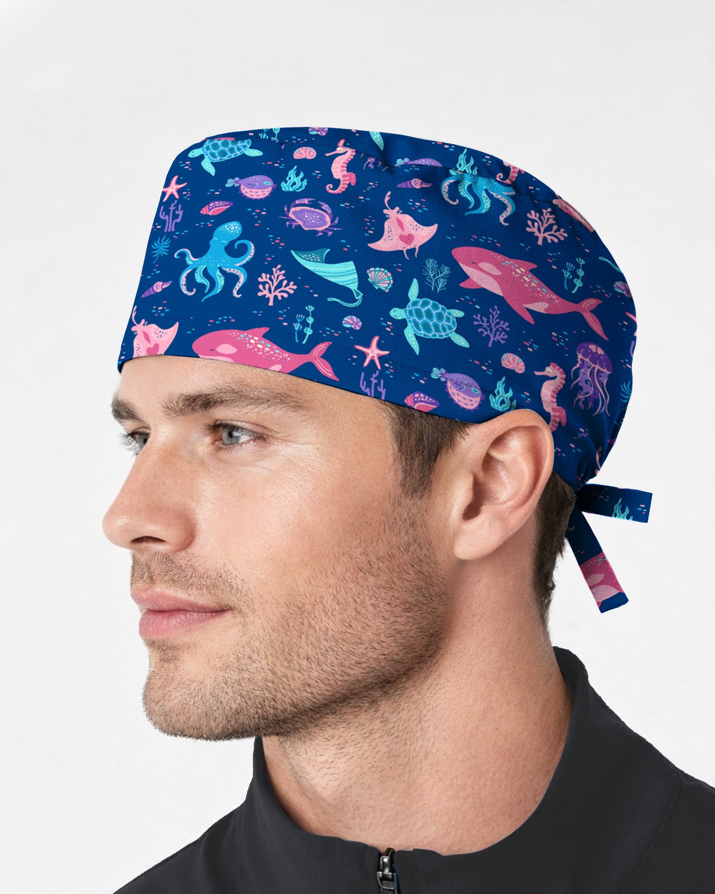 Deep Sea Delight Ocean Dreamscape Scrub Cap