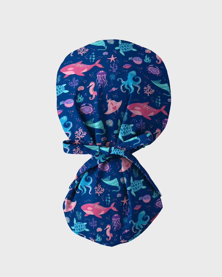 Deep Sea Delight Ocean Dreamscape Scrub Cap