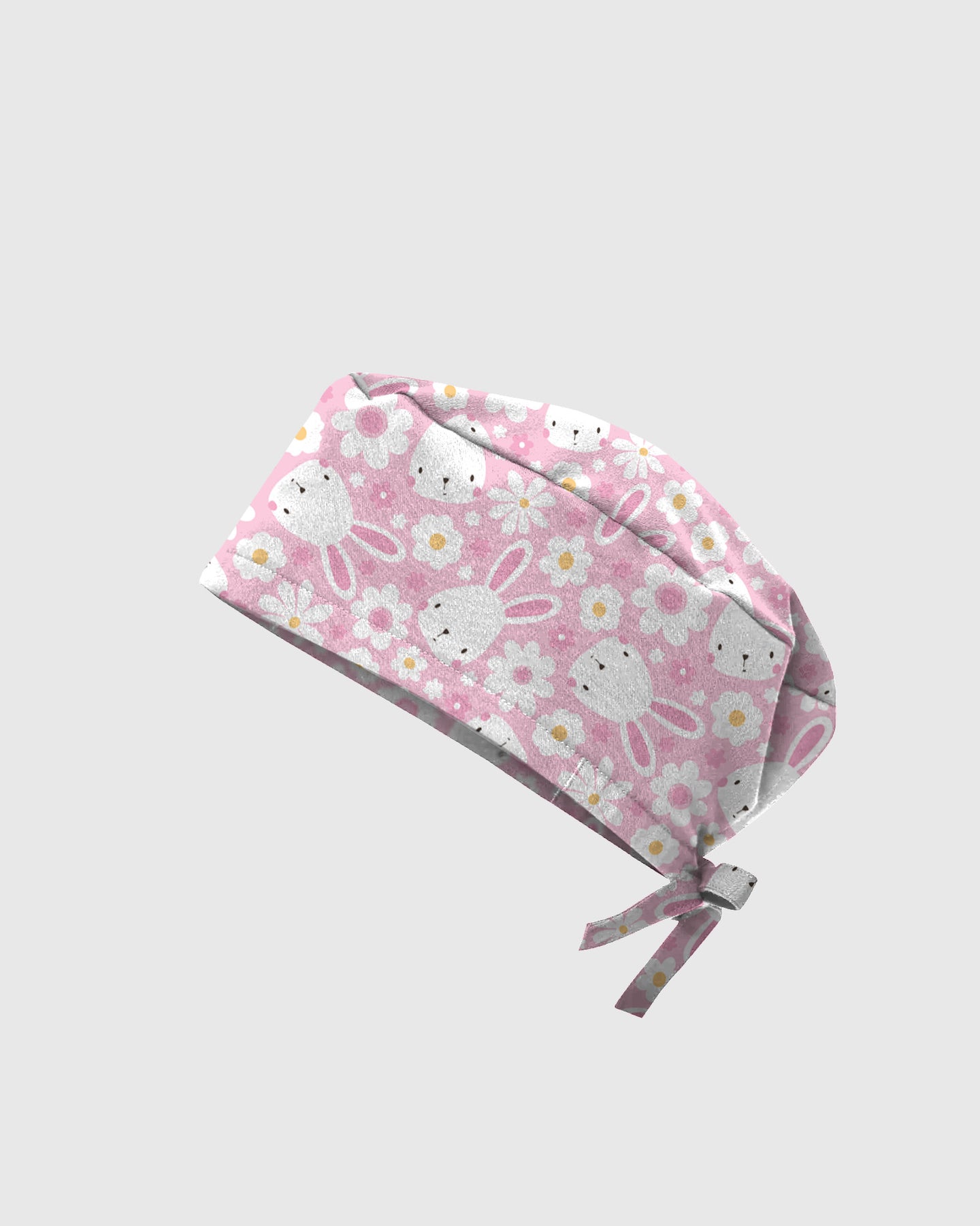 Playful Rabbits Meadow Garden Charm Scrub Cap