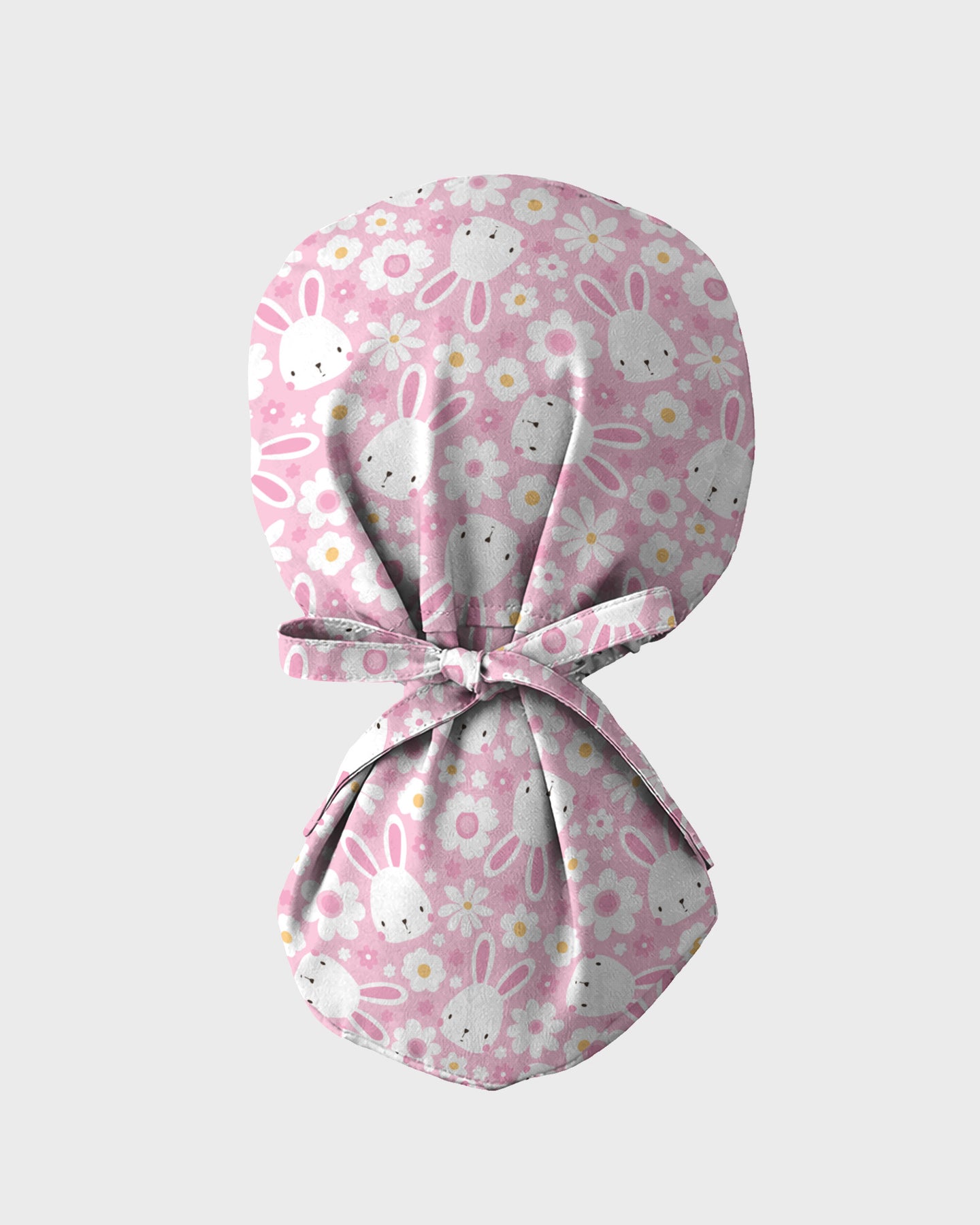 Playful Rabbits Meadow Garden Charm Scrub Cap