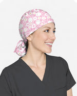 Playful Rabbits Meadow Garden Charm Scrub Cap