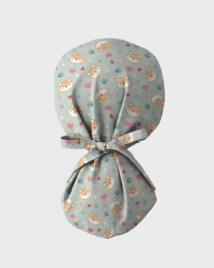 Shiba Inu Playful Kawaii Spirit Scrub Cap