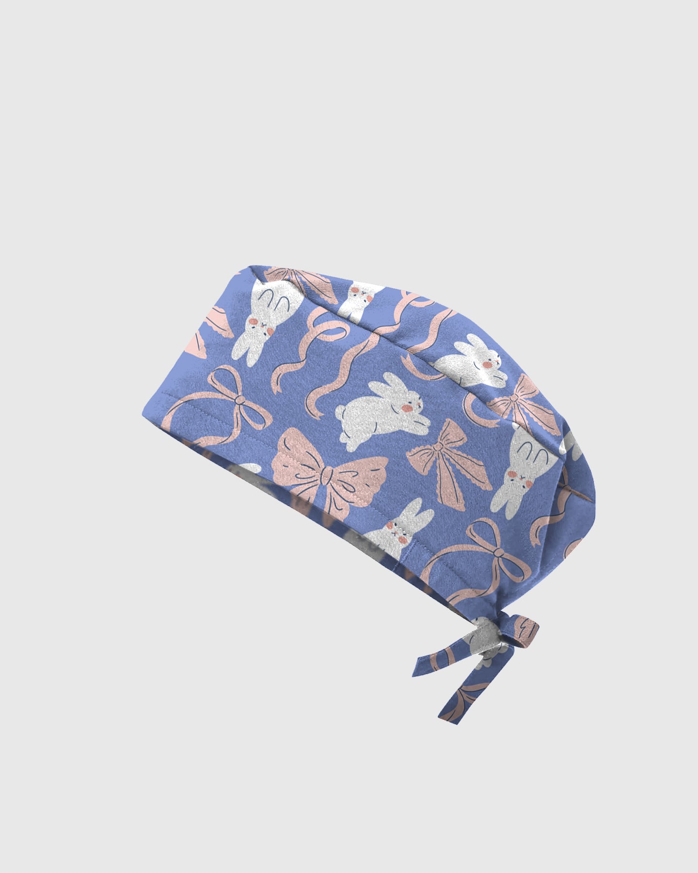 Bunny Ribbons Whimsical Spring Delight Spirit Scrub Cap