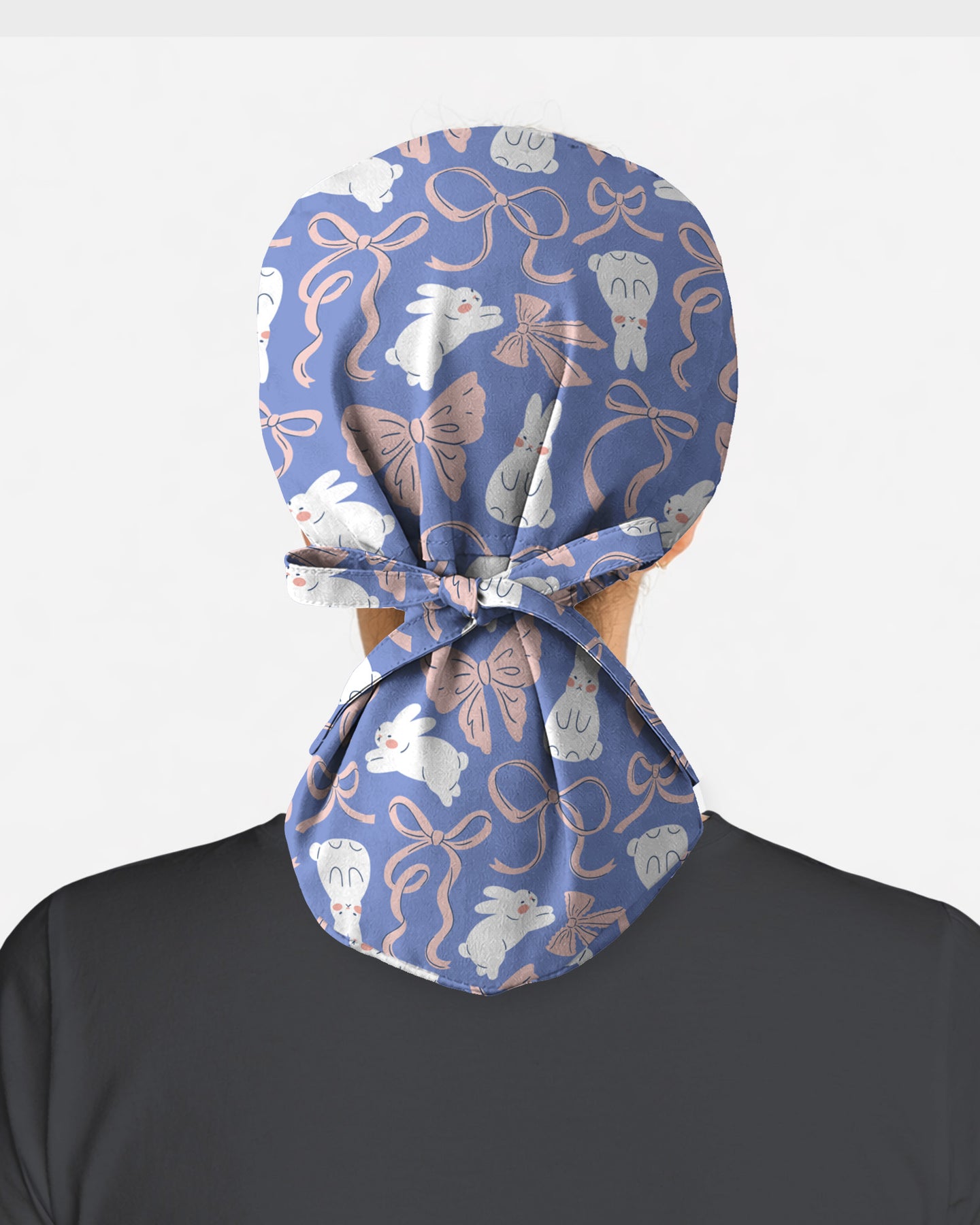 Bunny Ribbons Whimsical Spring Delight Spirit Scrub Cap