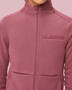 Fleece Scrub Jacket Mauve