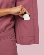 Fleece Scrub Jacket Mauve