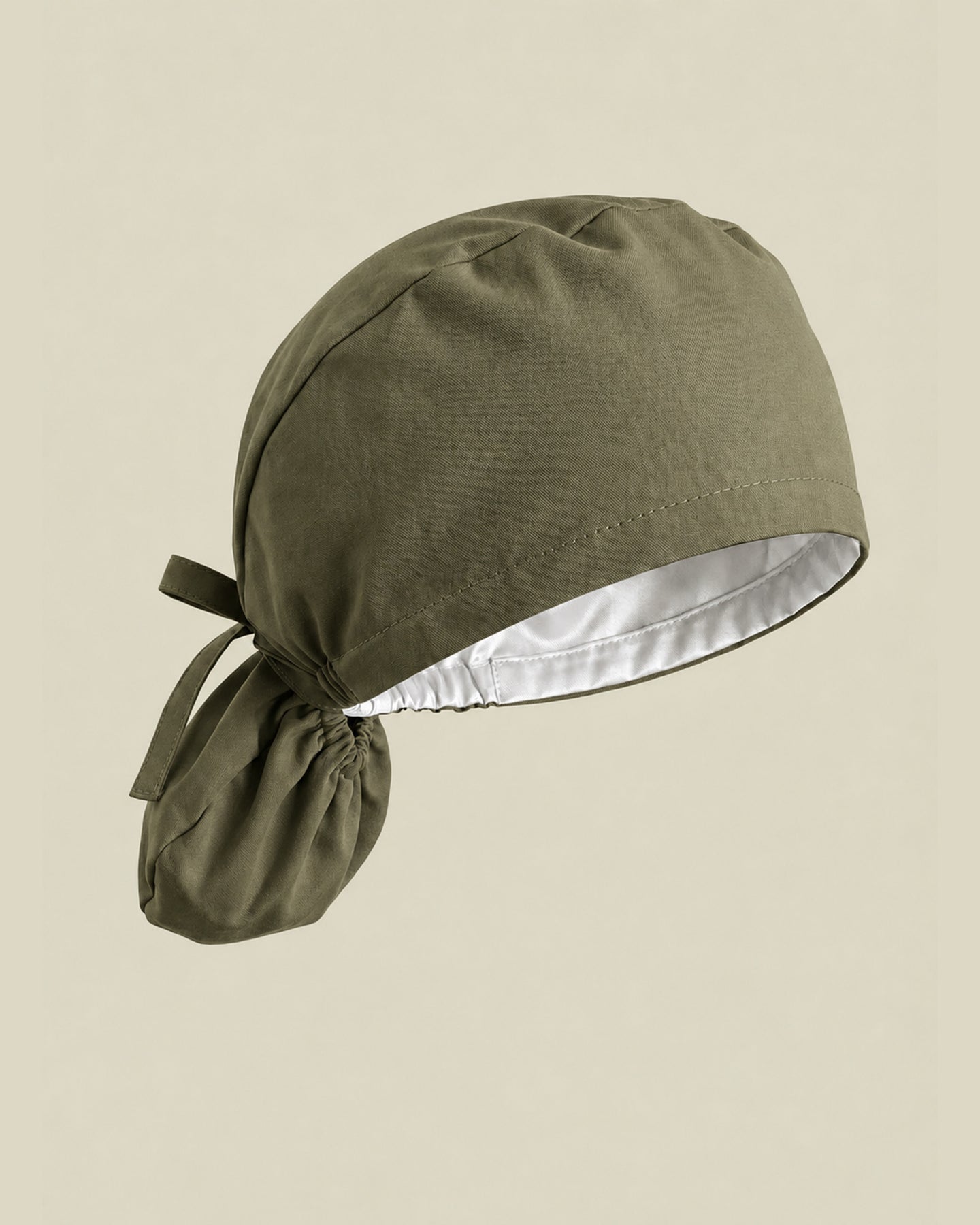 Premium Satin-Lined Scrub Cap Olive