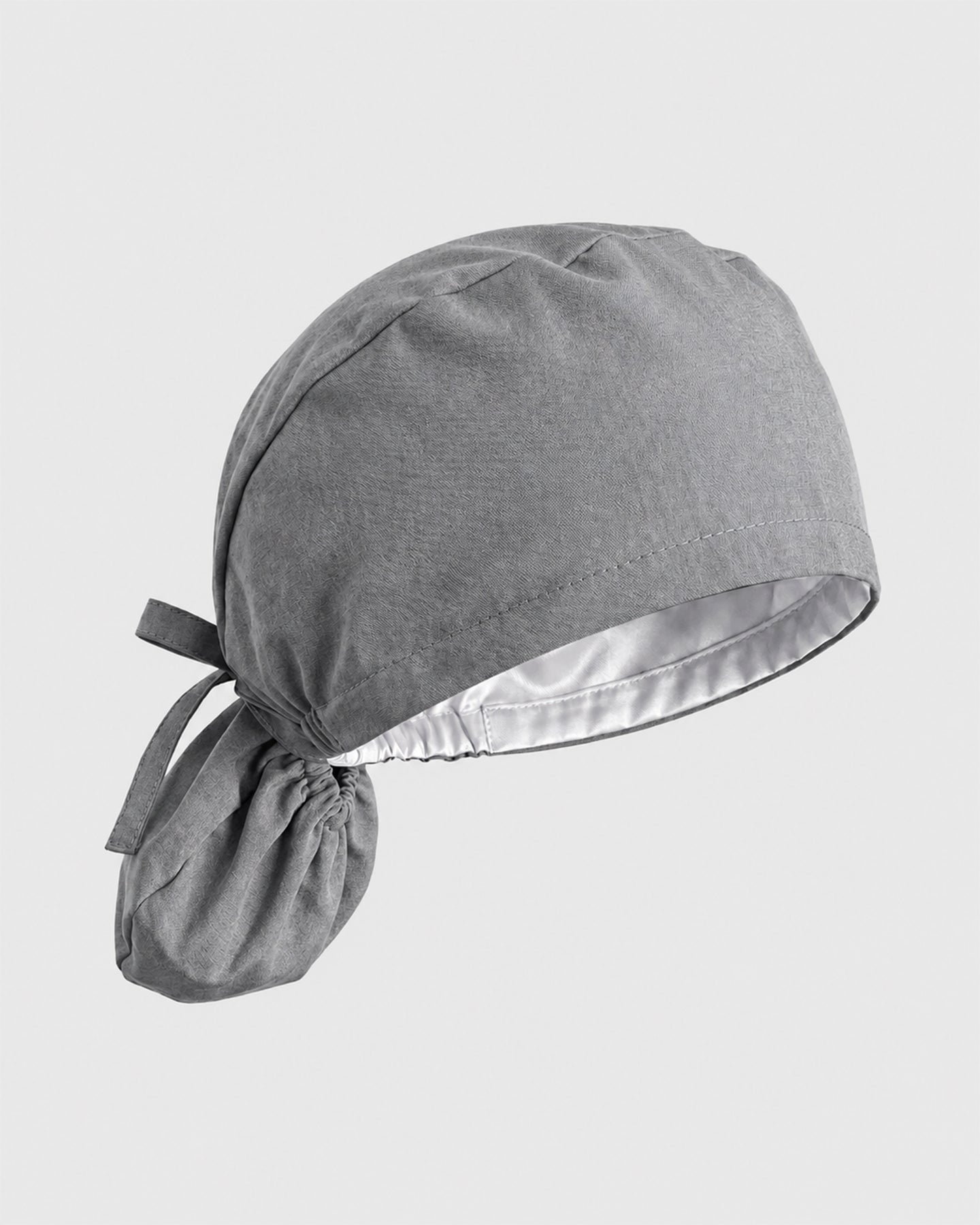Premium Satin-Lined Scrub Cap Heather Gray