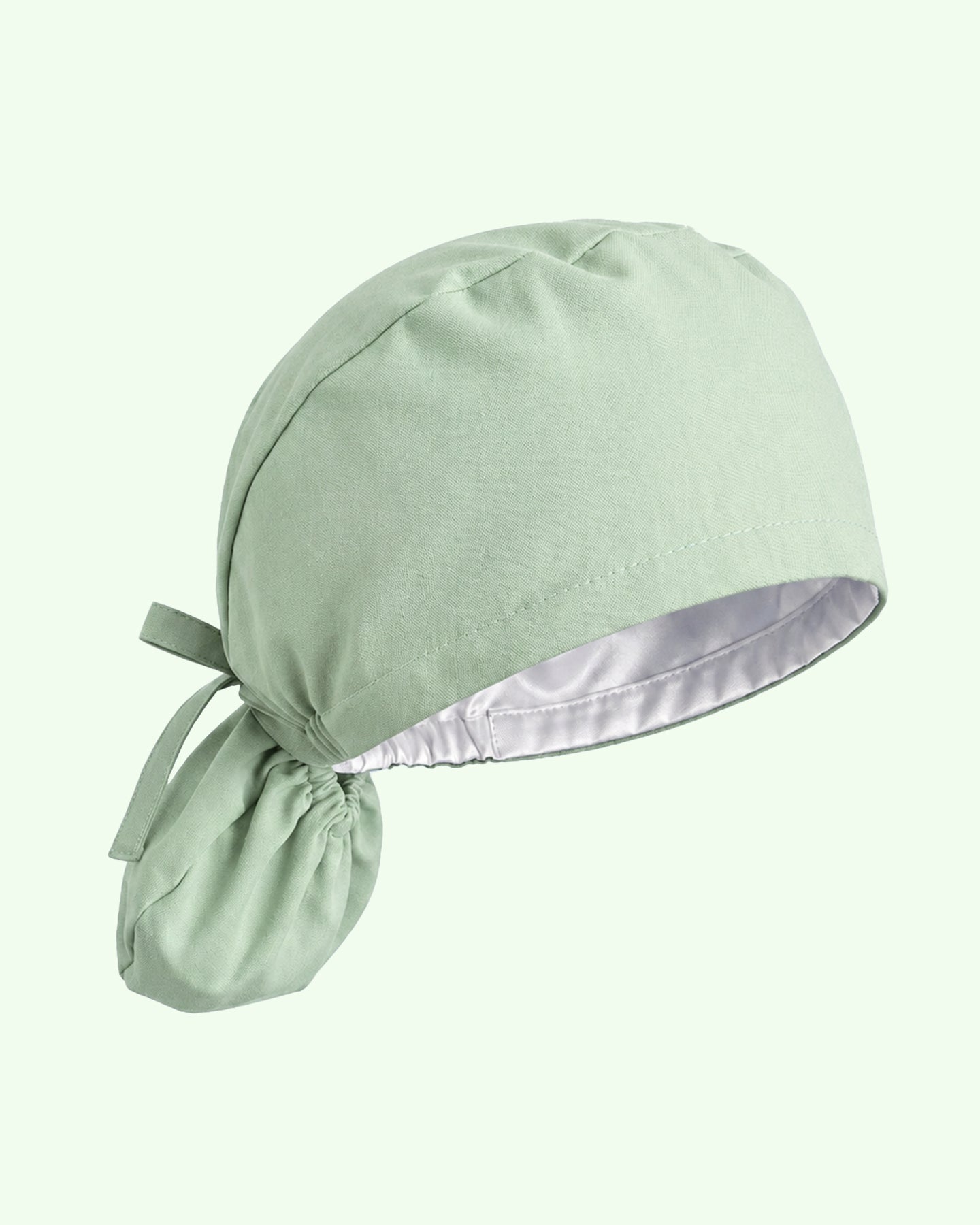 Premium Satin-Lined Scrub Cap Mint
