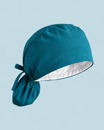 Premium Satin-Lined Scrub Cap Caribbean Blue