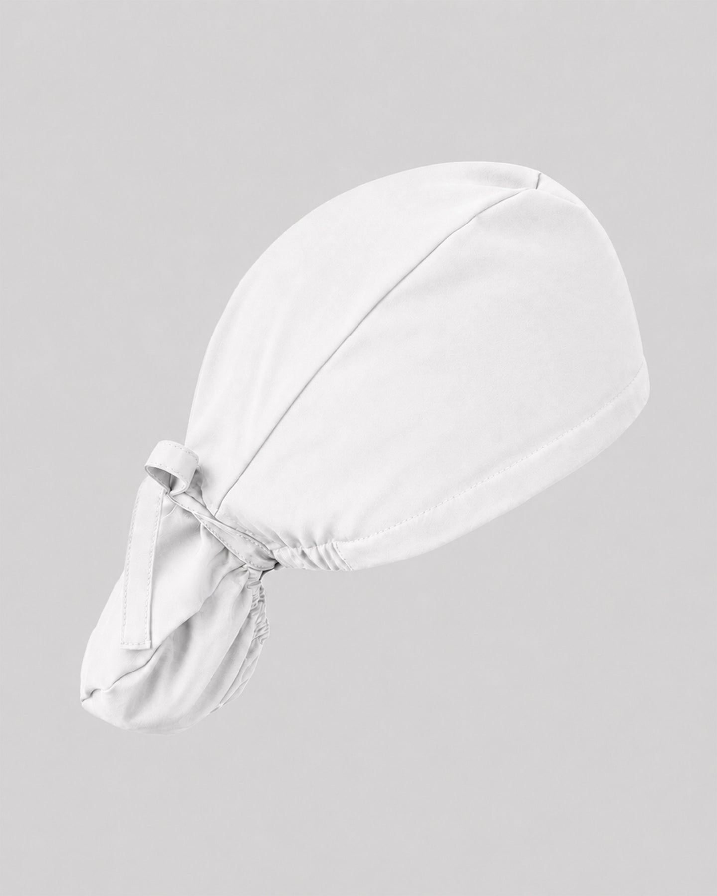 Premium Satin-Lined Scrub Cap White