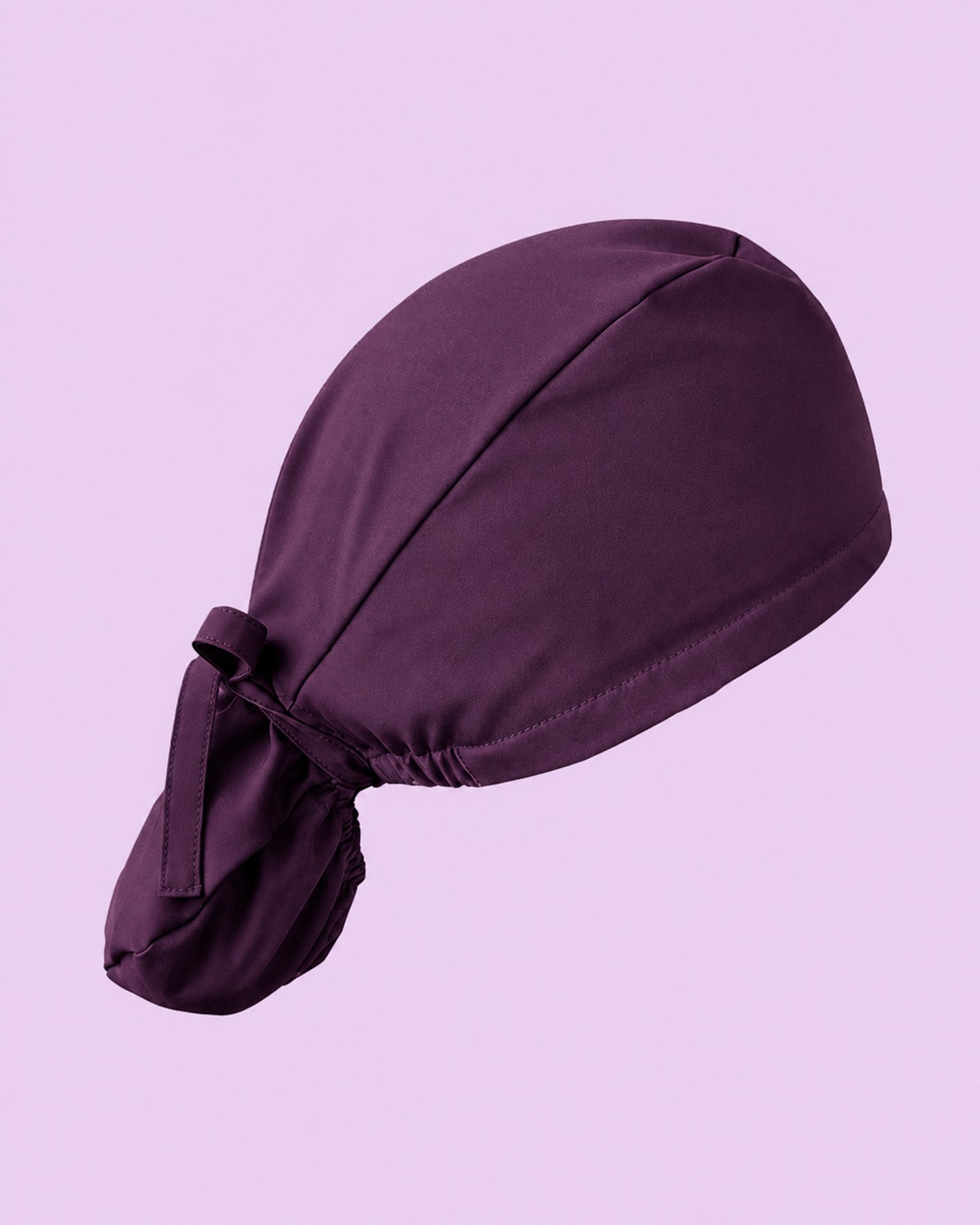 Premium Satin-Lined Scrub Cap Deep Eggplant