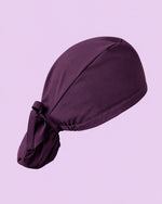 Premium Satin-Lined Scrub Cap Deep Eggplant