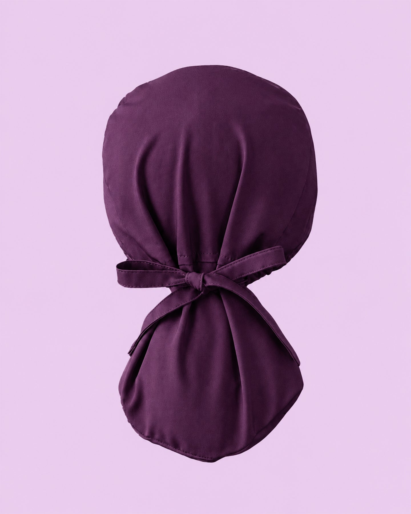 Premium Satin-Lined Scrub Cap Deep Eggplant