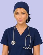 Premium Satin-Lined Scrub Cap Navy