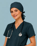 Premium Satin-Lined Scrub Cap Dark Harbor