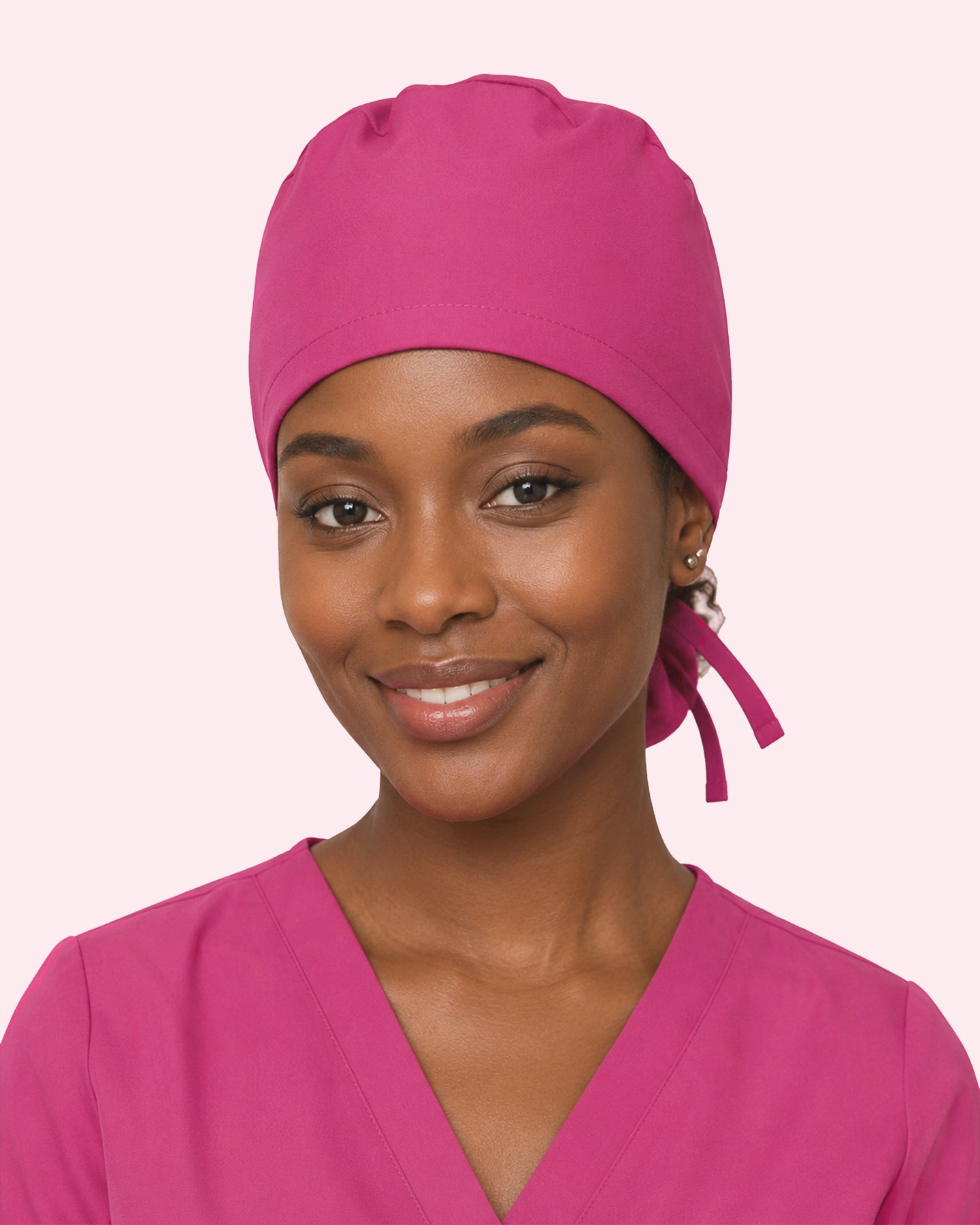 Premium Satin-Lined Scrub Cap Wild Berry