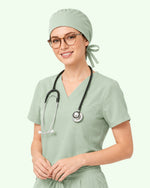 Premium Satin-Lined Scrub Cap Mint