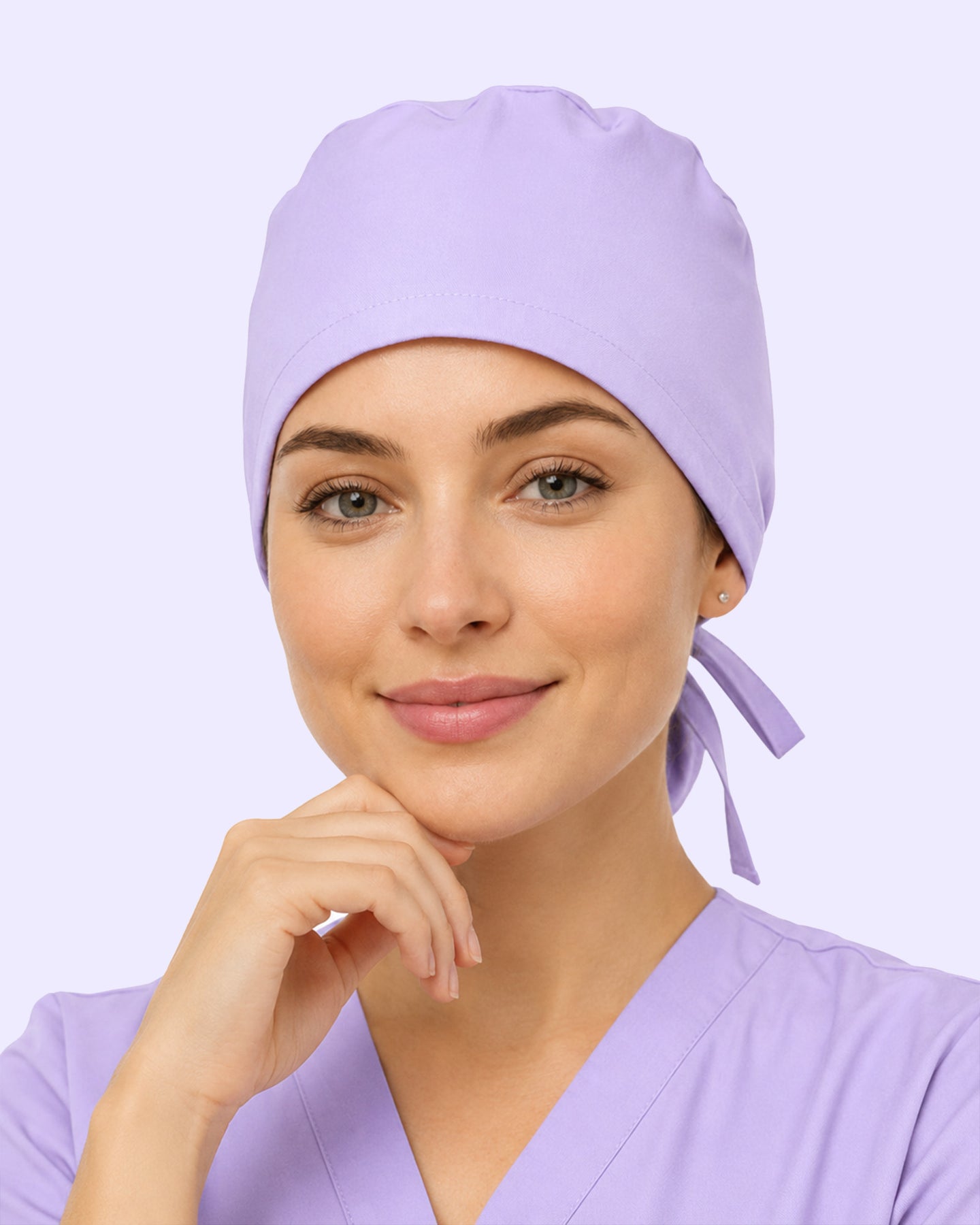 Premium Satin-Lined Scrub Cap Lavender