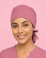 Premium Satin-Lined Scrub Cap Mauve