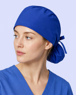 Premium Satin-Lined Scrub Cap Galaxy Blue