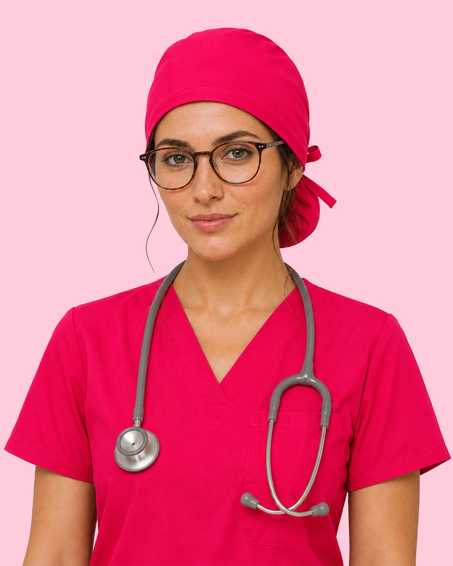 Premium Satin-Lined Scrub Cap Sangria