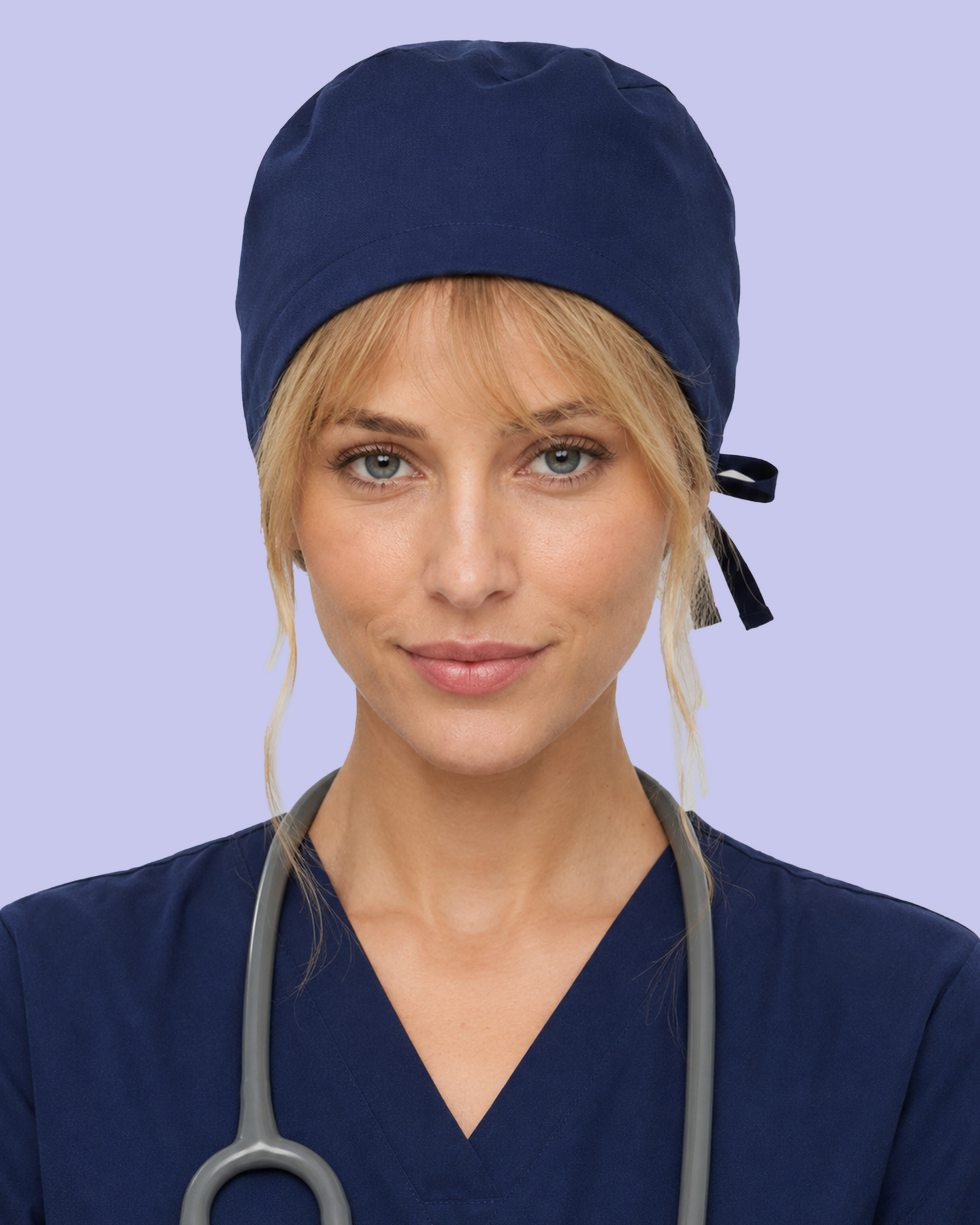 Premium Satin-Lined Scrub Cap Navy