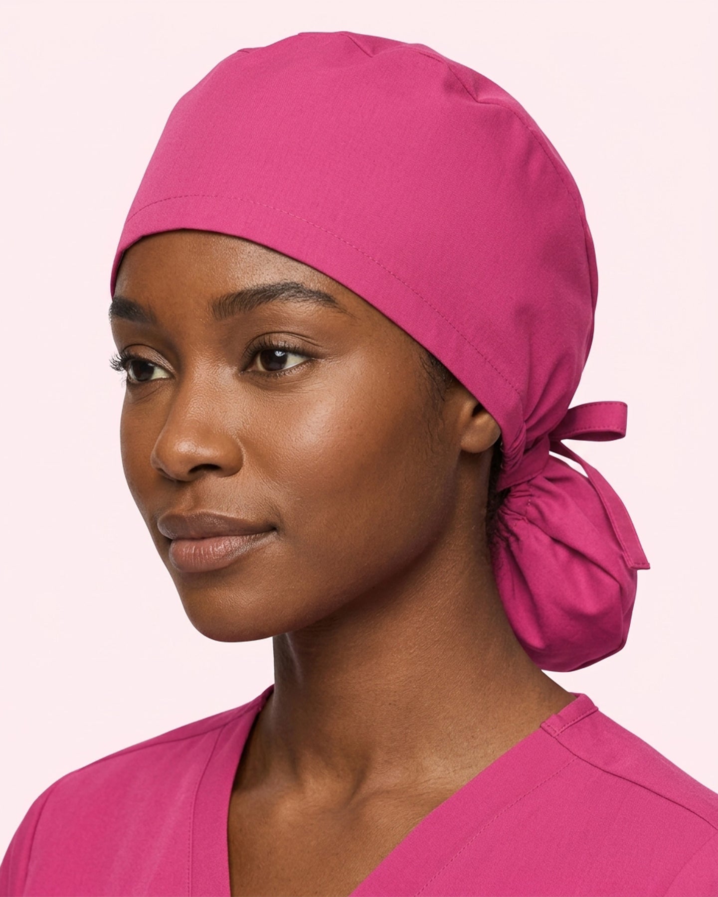 Premium Satin-Lined Scrub Cap Wild Berry