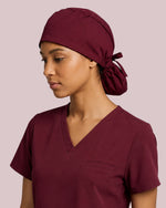 Premium Satin-Lined Scrub Cap Burgundy