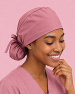 Premium Satin-Lined Scrub Cap Mauve