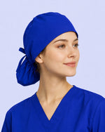 Premium Satin-Lined Scrub Cap Galaxy Blue