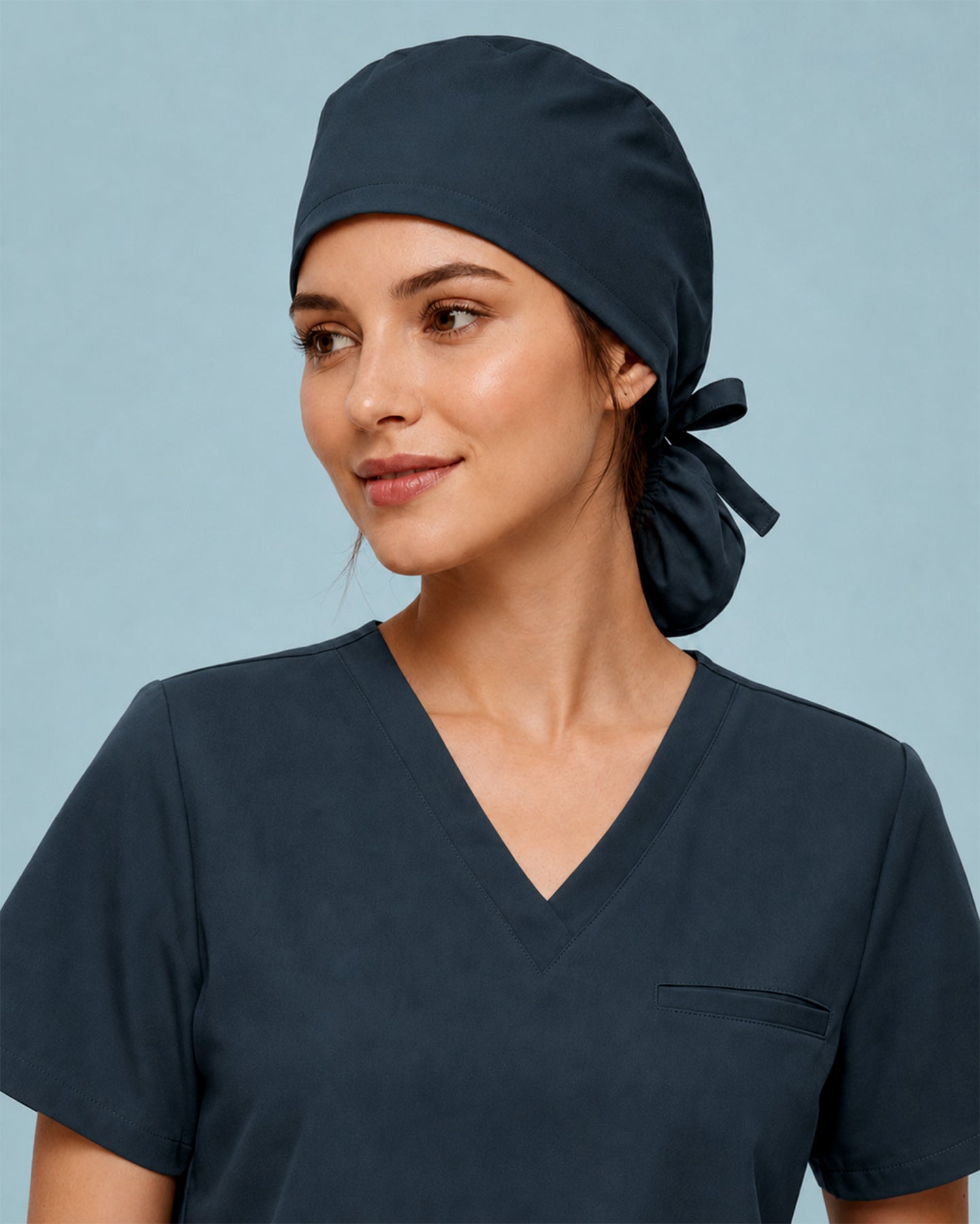 Premium Satin-Lined Scrub Cap Dark Harbor