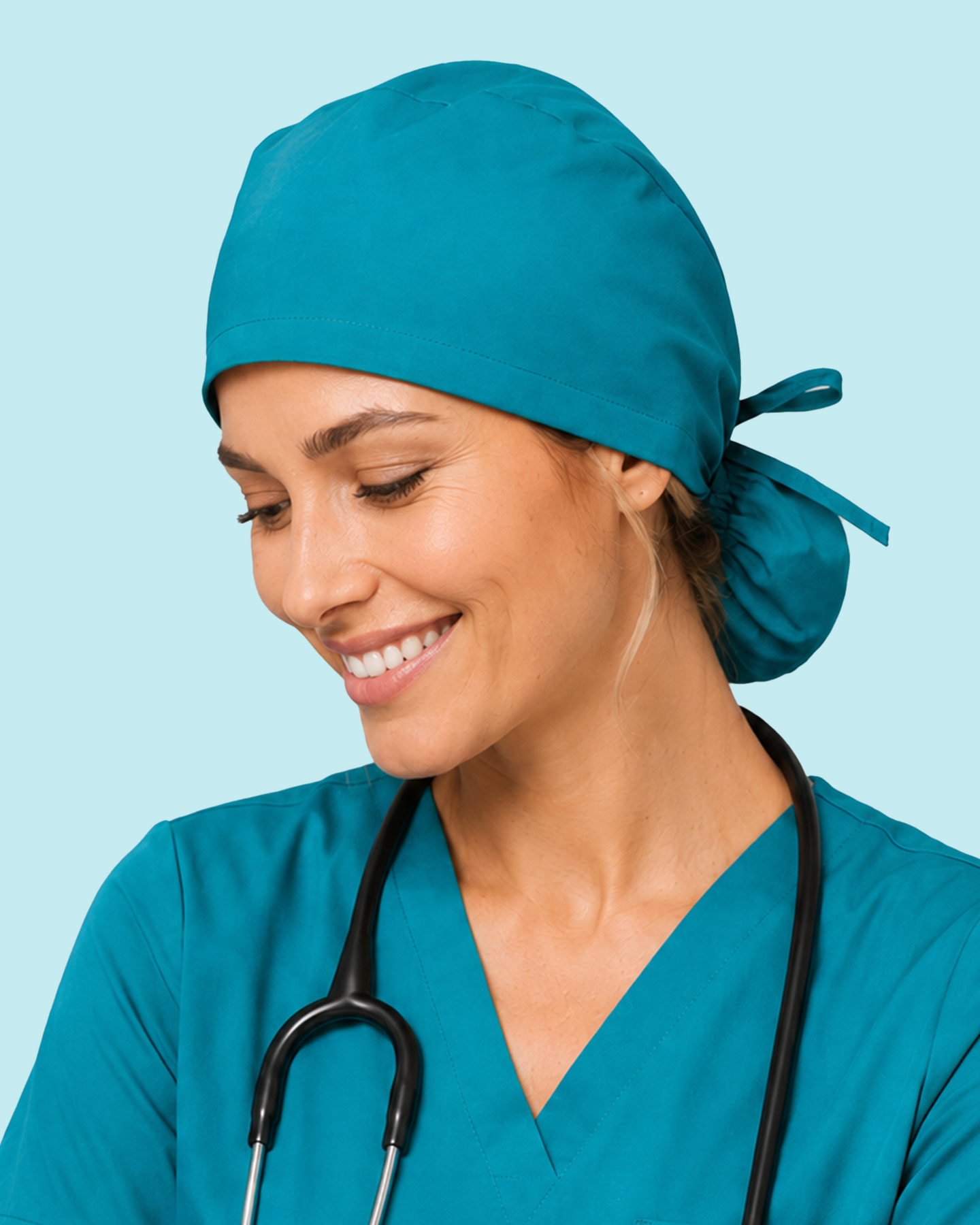Premium Satin-Lined Scrub Cap Marina