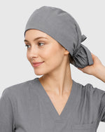 Premium Satin-Lined Scrub Cap Heather Gray