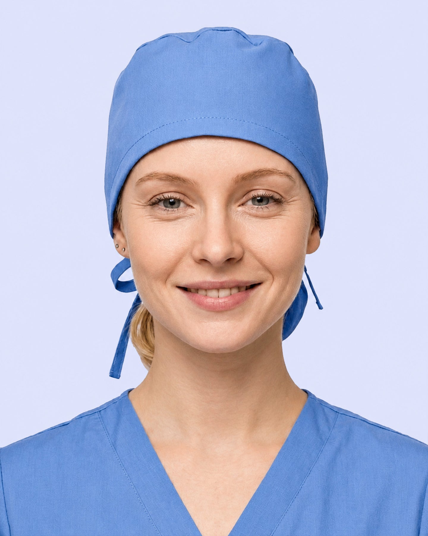 Premium Satin-Lined Scrub Cap Ceil Blue